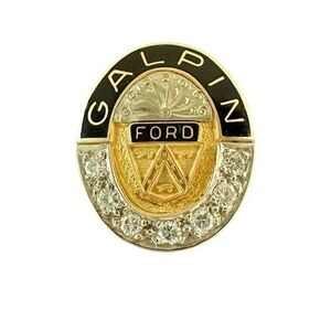 Galpin Ford Dealership Winner's 14K Gold 7 Diamond Pin Vintage Collectible Rare